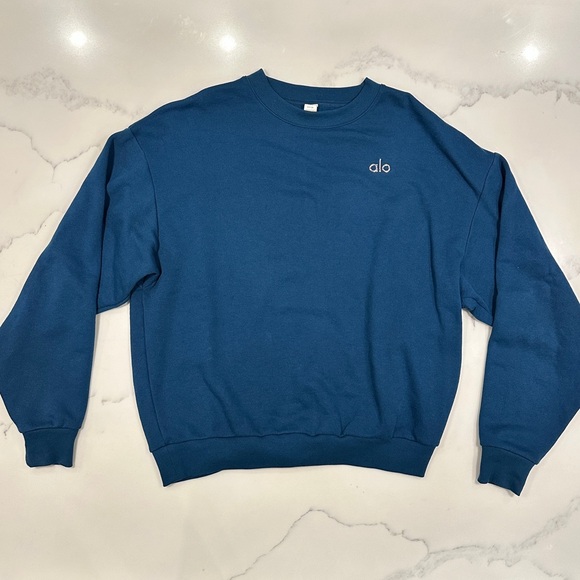 Alo💙 Accolade Sweatshirt - Size S - Eclipse Blue - Picture 4 of 11